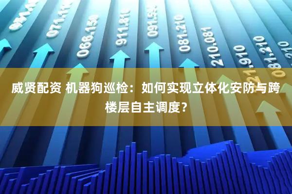 威贤配资 机器狗巡检：如何实现立体化安防与跨楼层自主调度？