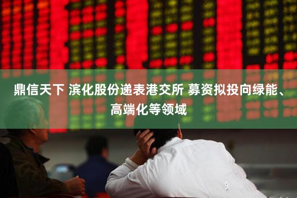 鼎信天下 滨化股份递表港交所 募资拟投向绿能、高端化等领域